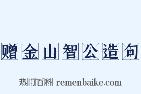 赠金山智公造句是什么意思的图片
